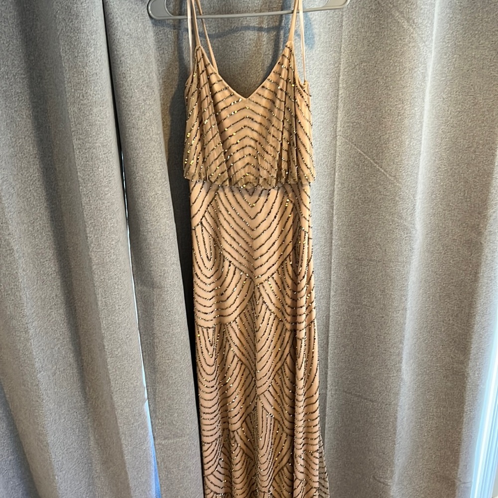 Adrianna Pappell Beaded Gown (Size 2)